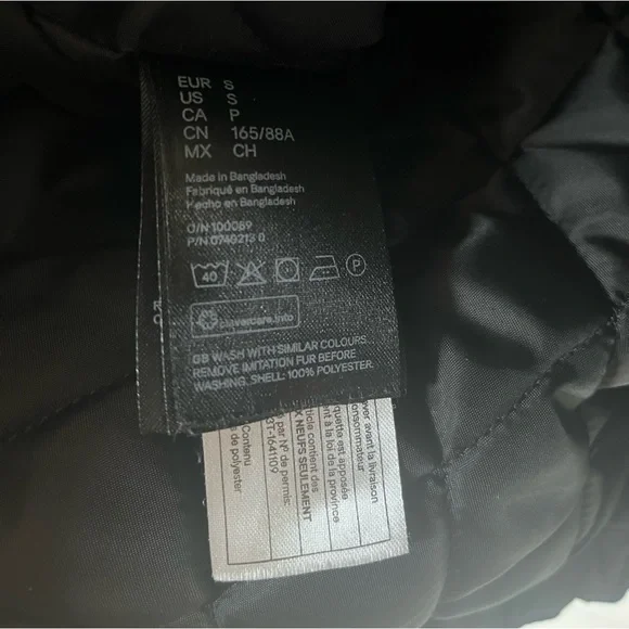 H&M divided winter coat with removable fur hood - Picture 8 of 8